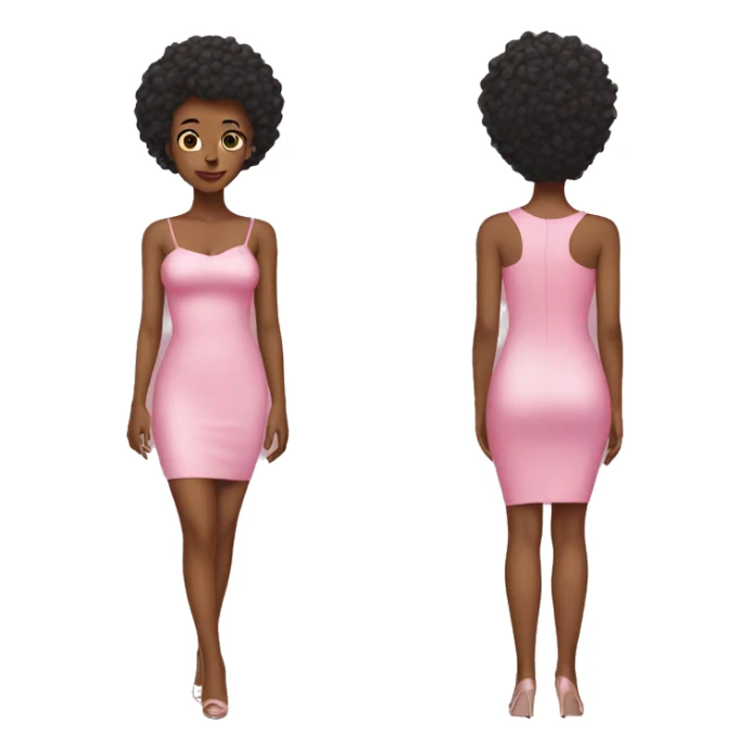 Skin tight pink dress sticker