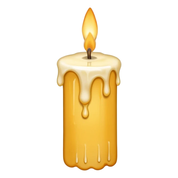 Thin and long Leaning Candle dripping wax as if someone is holding it sticker