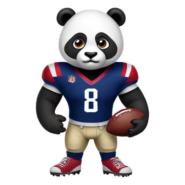 Panda wearing Washington Football jersey sticker