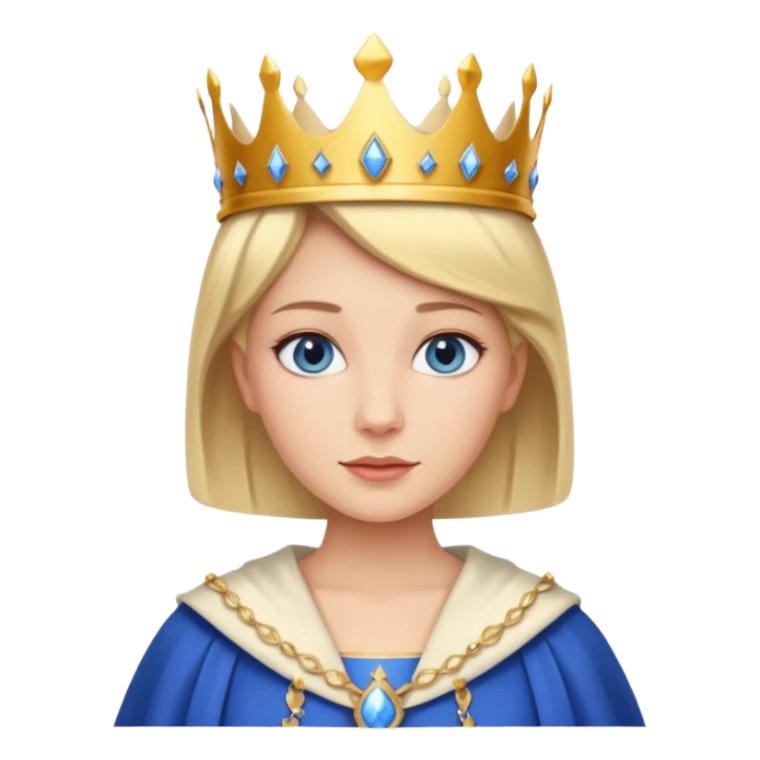 Queen with short blonde hair and blue eyes sticker