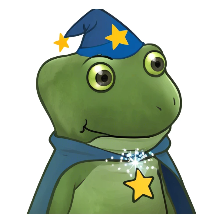 bufo with stars as eyes sticker