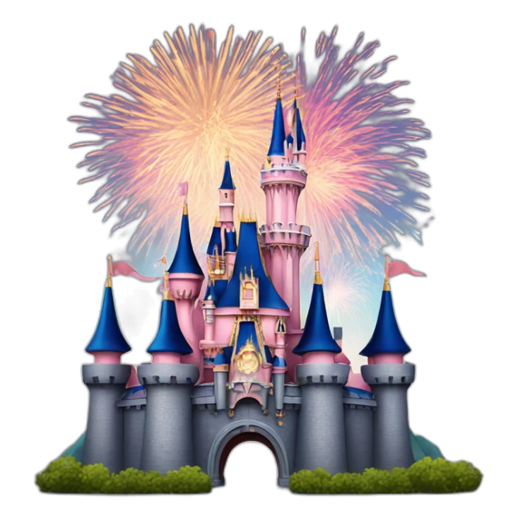 Disneyland paris castle with fireworks sticker