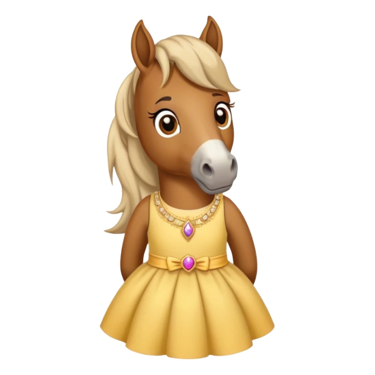 Horse with a dress sticker