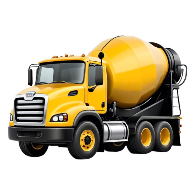 Cement Mixer - Mack Granite (Model Year: 2022) (Iconic colour: Yellow and black) sticker