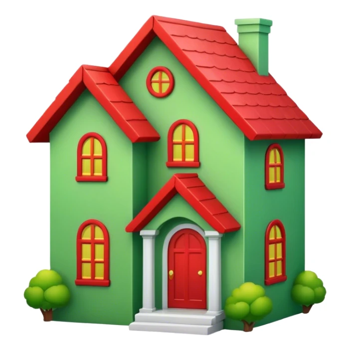 Monopoly Green and red houses sticker