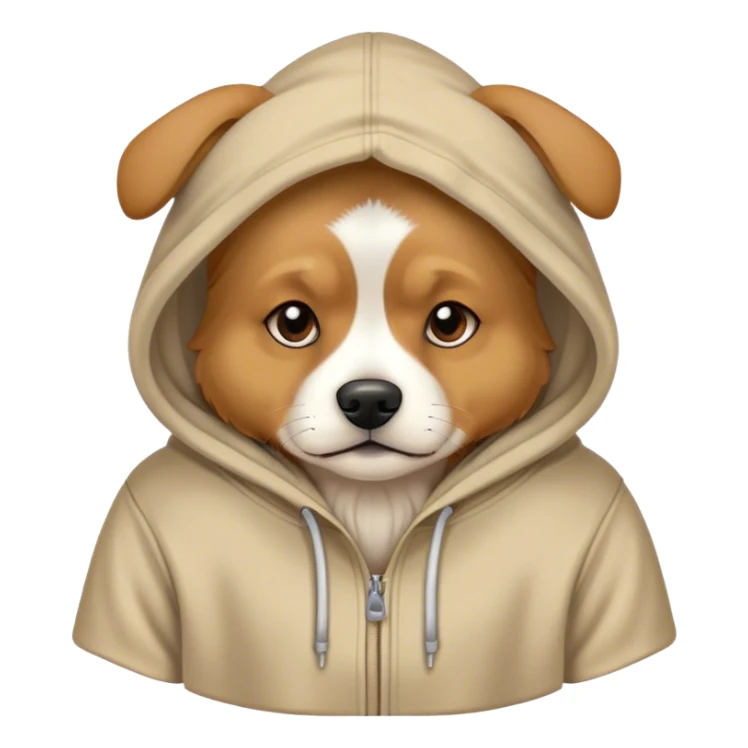 Ein Hund, der ein Hoodie trägt sticker