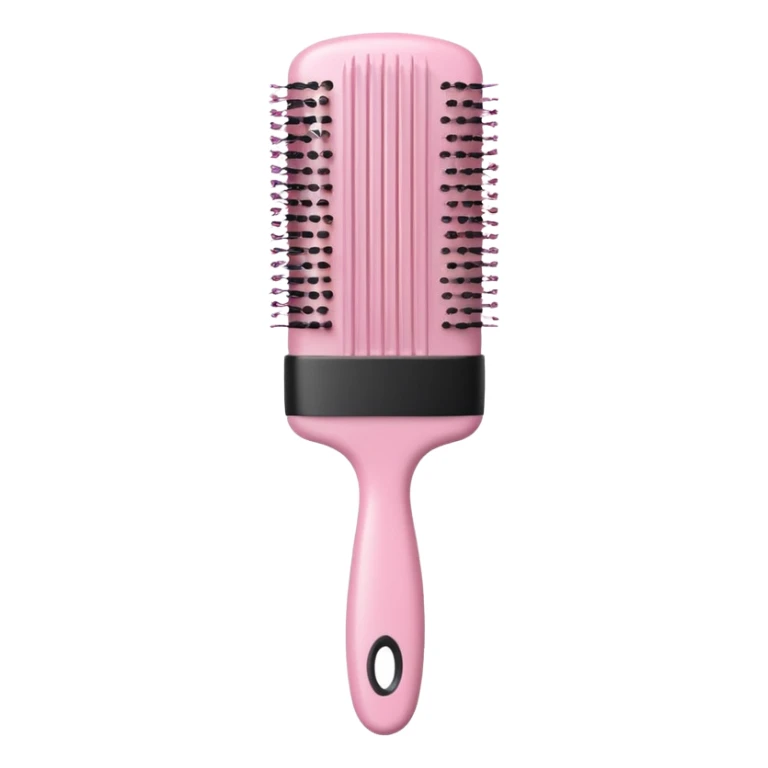 light pink cylindrical hair brush with visible bristles sticker