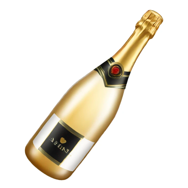bottle of champagne jet sticker