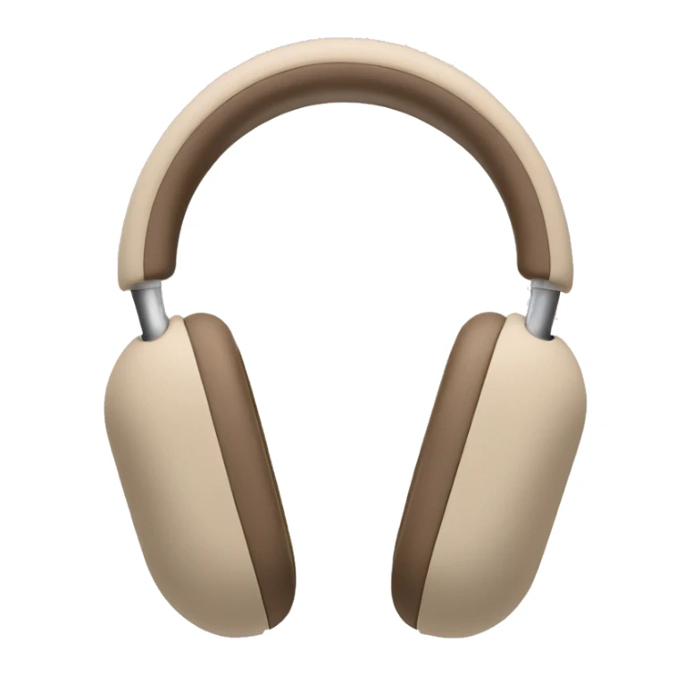 Beige coloured AirPod max headphones no human  sticker
