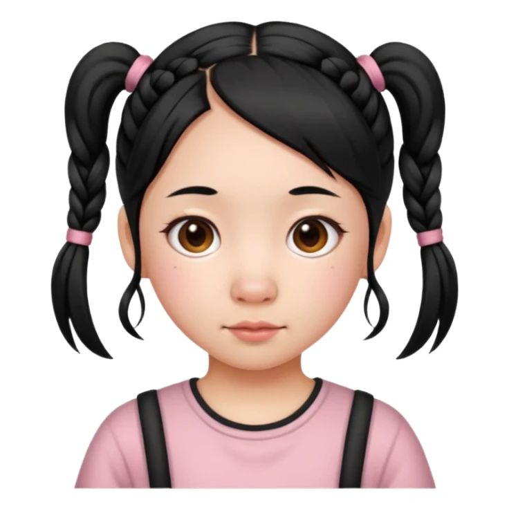 Chinese girl with pig tails sticker