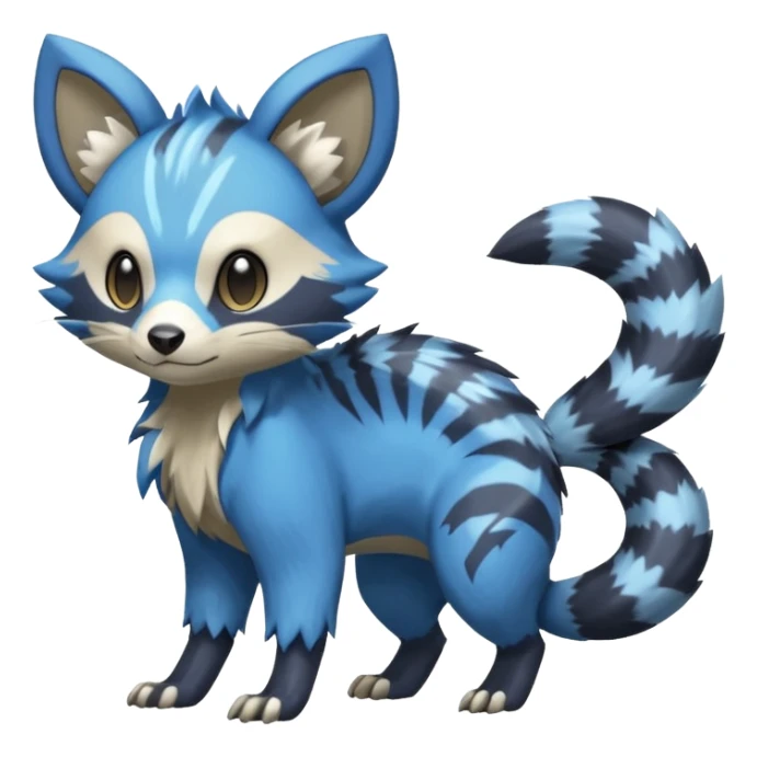 Civet-Electrike-Manectric-Genet-Furret-Fakemon-Pokémon-fusion-creature  sticker