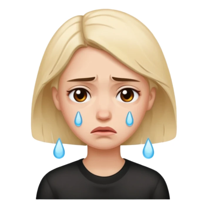 woman both sad and angry sticker