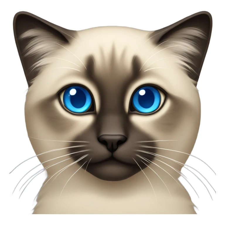 hairy siamese Long hair blue eyes sticker