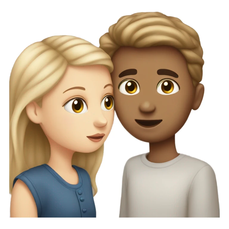 white girl with hazel eyes kissing a guy  sticker