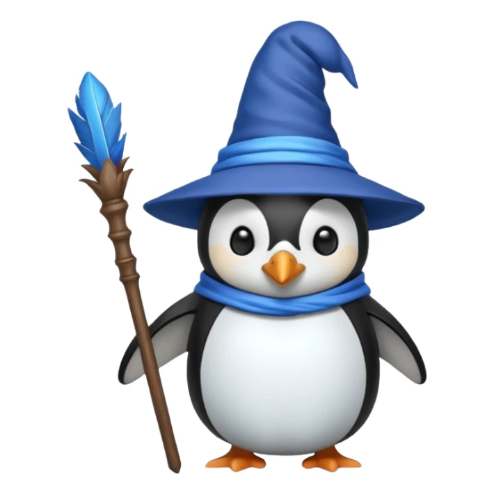 Penguin Wizard sticker