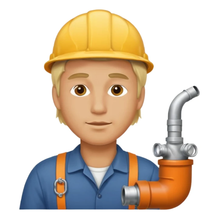 Hombre Rubio conectando un tubo sticker