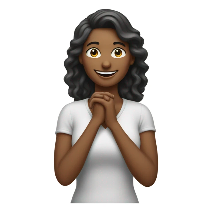 A woman saying thank you sticker