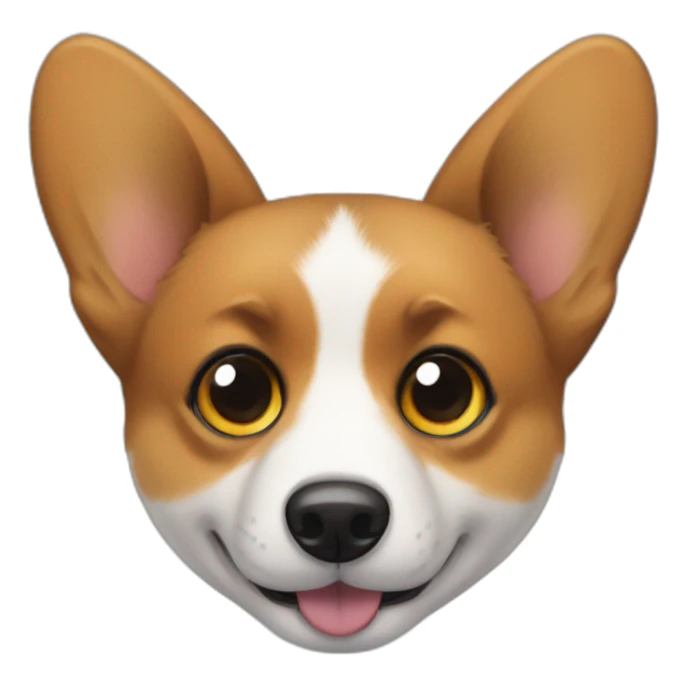 Black corgi wrinckle eye sticker