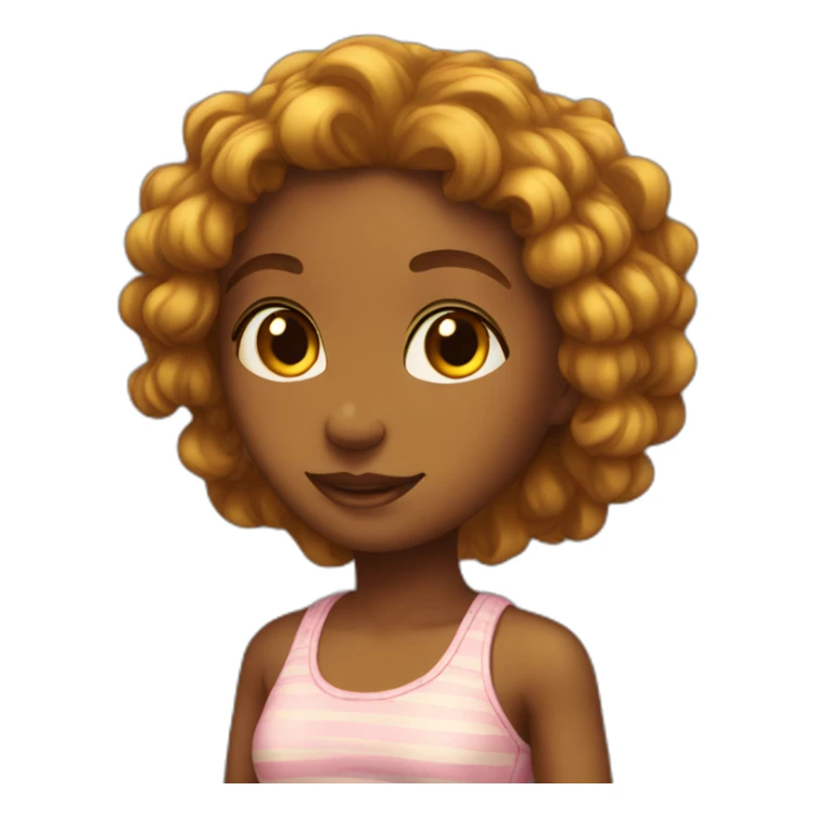 sun bathed developed girl full body sticker