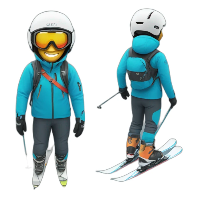 Skieur sticker