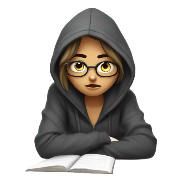 Sad law student girl sticker