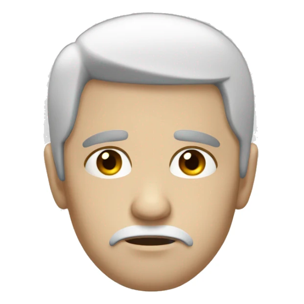 sad man, black hair, white skin sticker