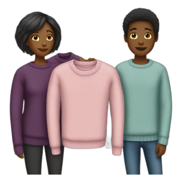 Giving sweater from black man to black woman sticker