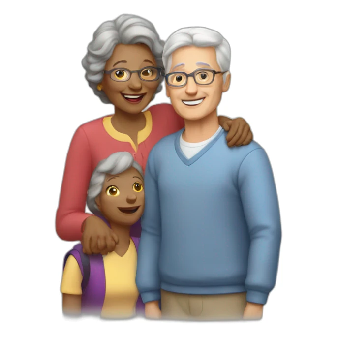 Classmates Reunion with older lady teacher sticker