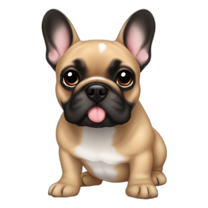 Lovely French bulldog light brown and black sticker