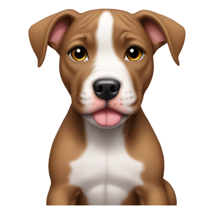 Girl pitbull puppy sticker