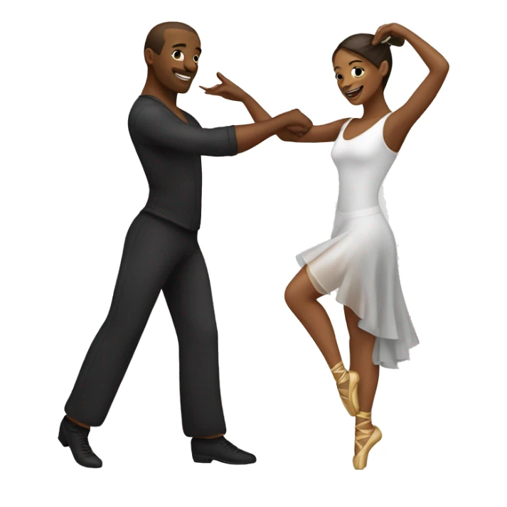 Male and female dancer couple sticker