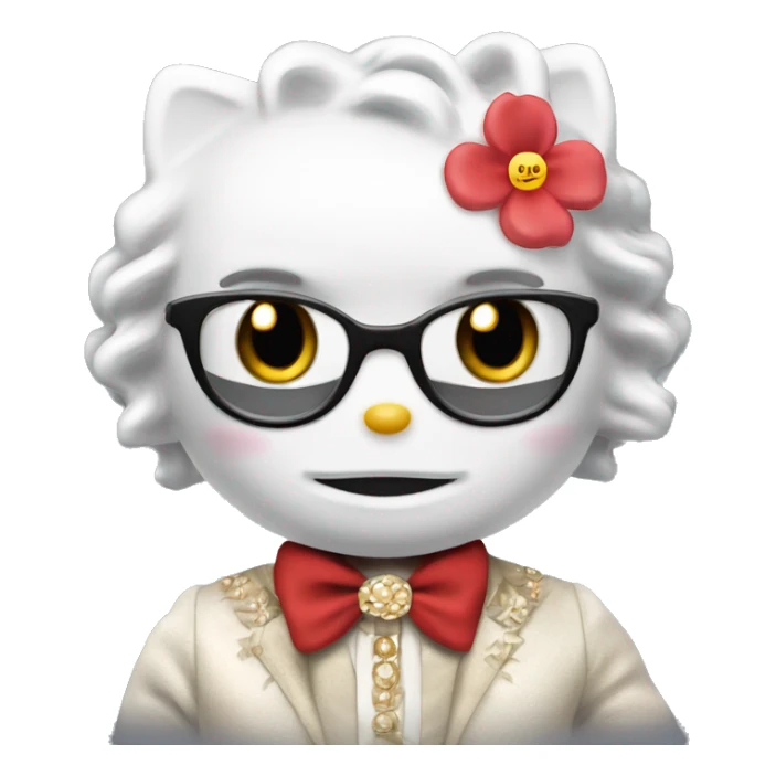 Hello Kitty with a Timeless bah Chaney and a White camélia sticker