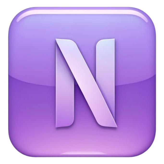 Netflix aesthetic "N" logo in pastel purple sticker