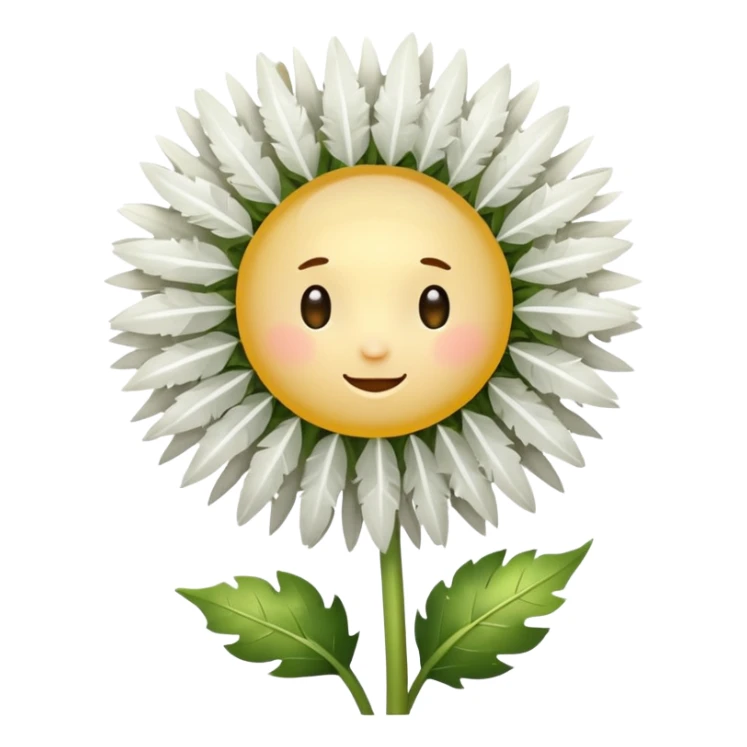 a dandelion with a halo and a pink background sticker