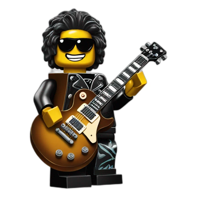 LEGO SLASH playing a Gibson Les Paul guitar sticker