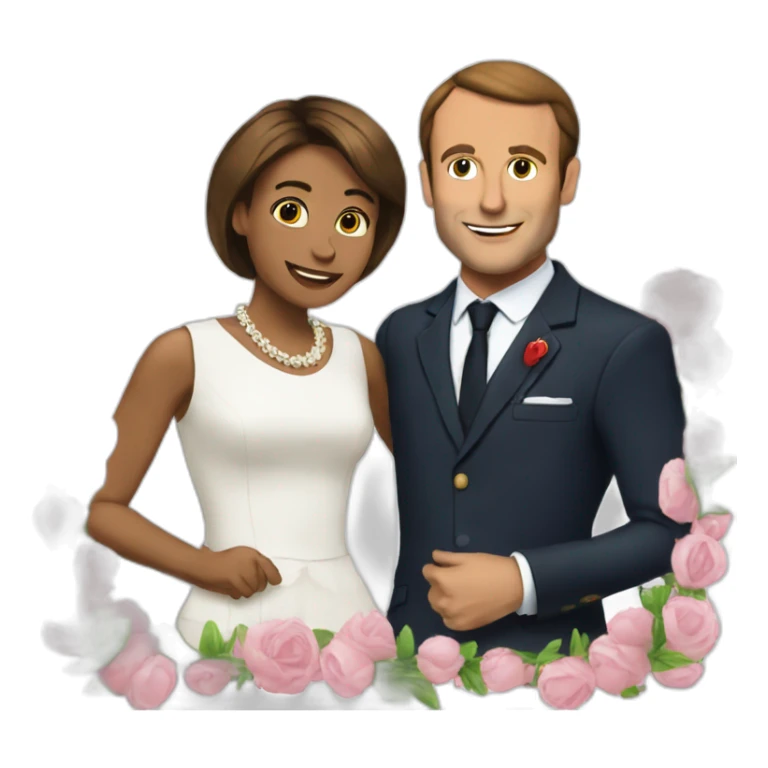 macron amour sticker
