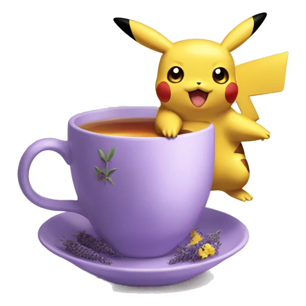 Pokémon Pikachu and Lavender Earl Grey Tea sticker