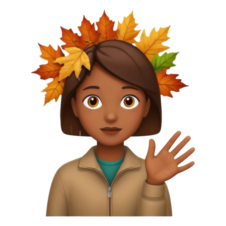  Brown autumn on hand sticker