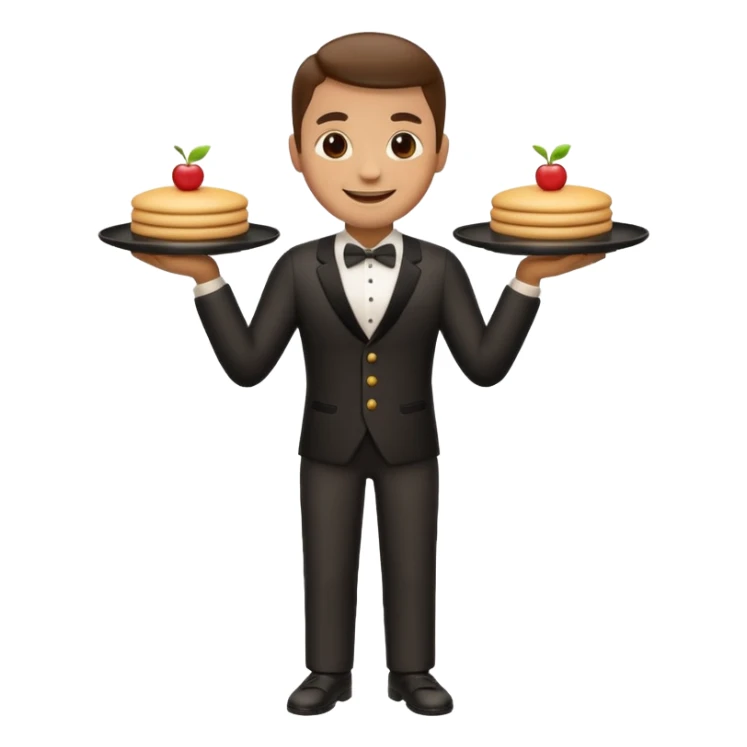 emoji camarero, cuerpo completo sin nada en la mano sticker