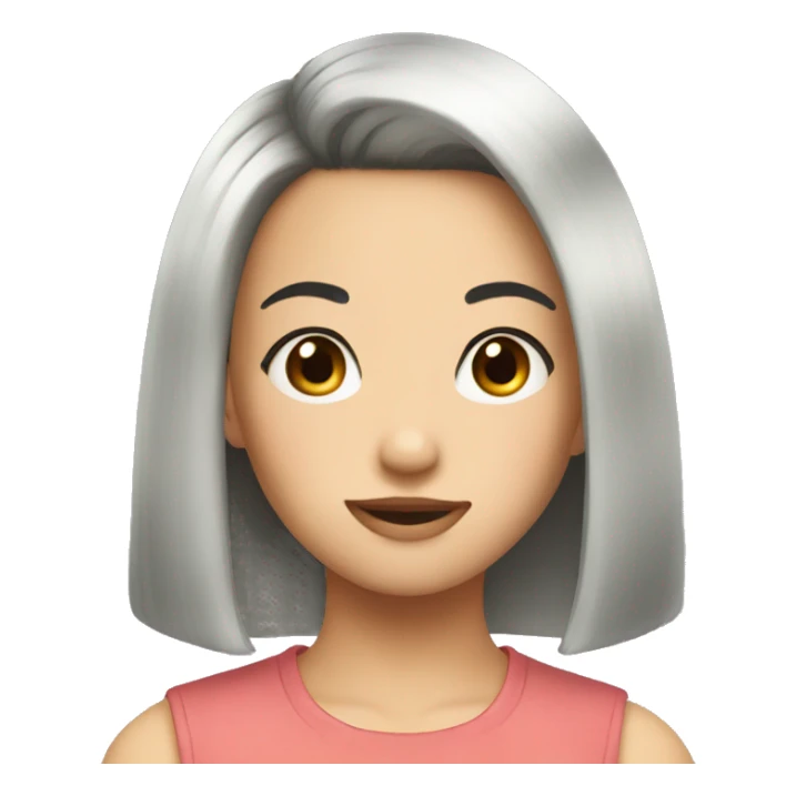 hime haircut girl sticker