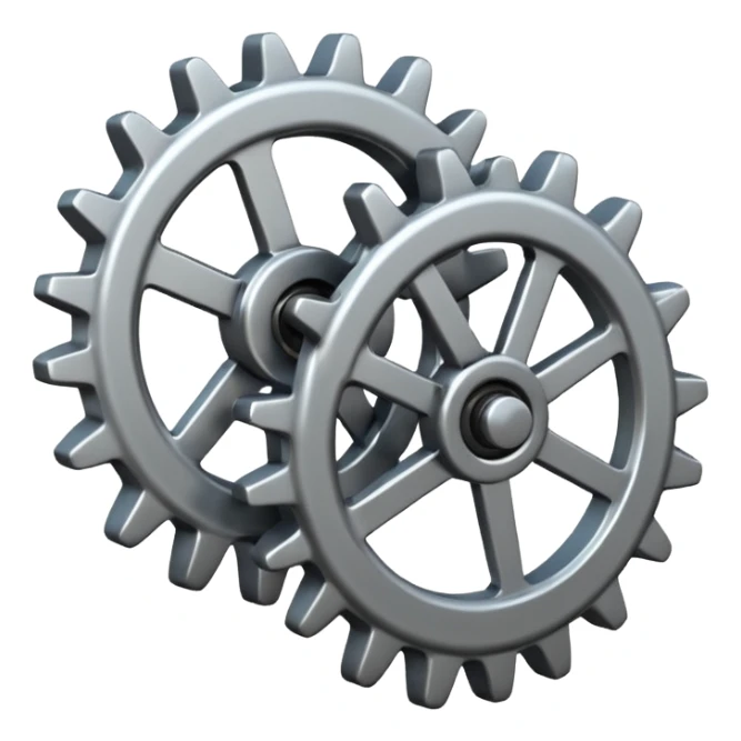 Pignon de mécanique et couronne w porte satellite w planétaire  sticker