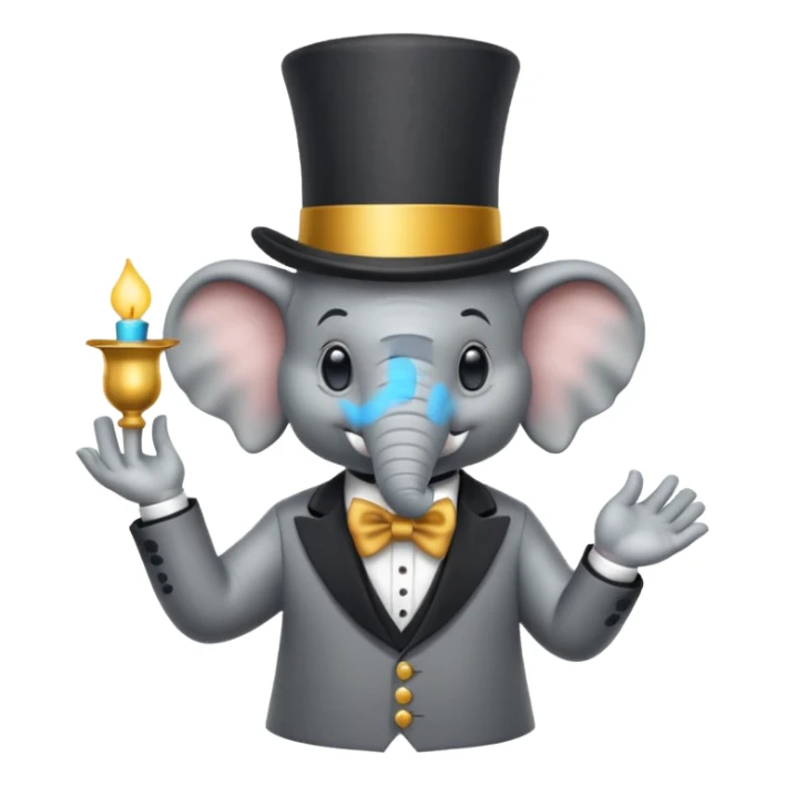 magician elephant sticker