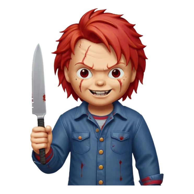 Chucky with nife sticker