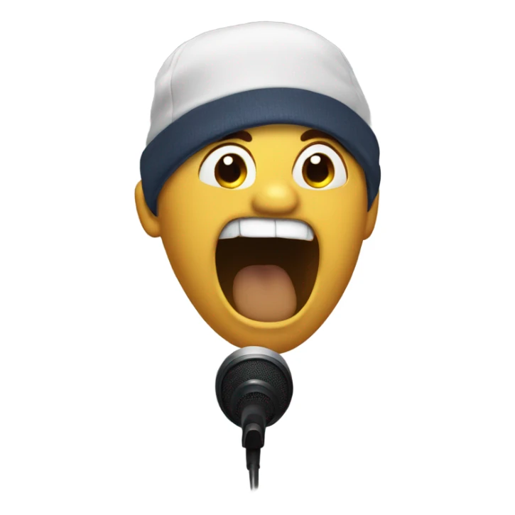 Singing with open mouth sticker