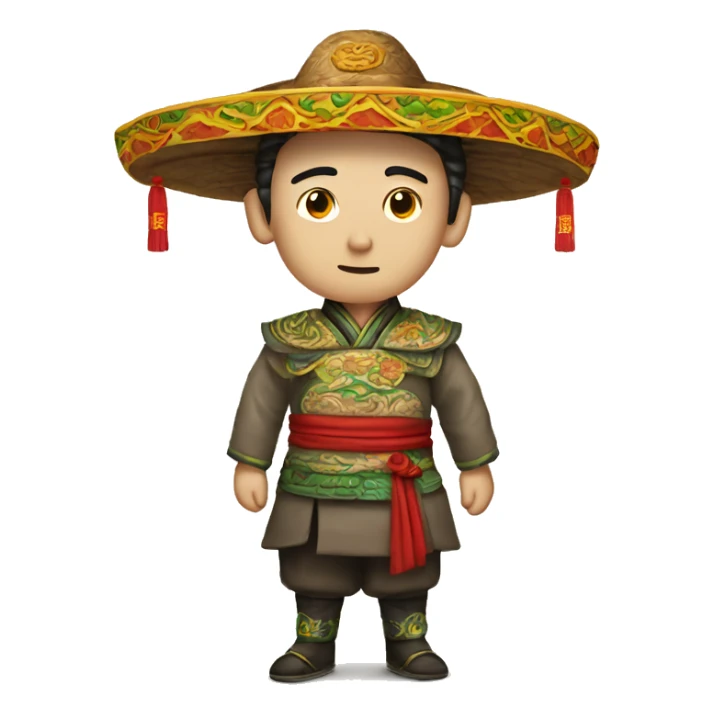 A taco dressed a Chinese royal from the Ming dynasty sticker