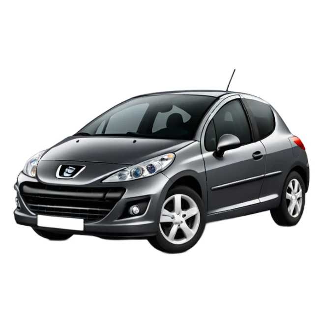 Dark gray peugeot 207 sticker
