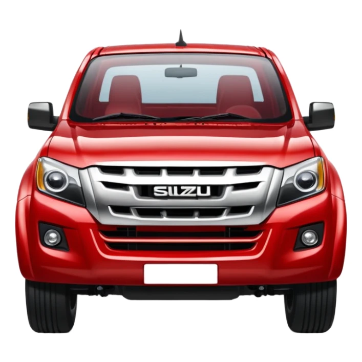 red isuzu d-max pickup truck sticker