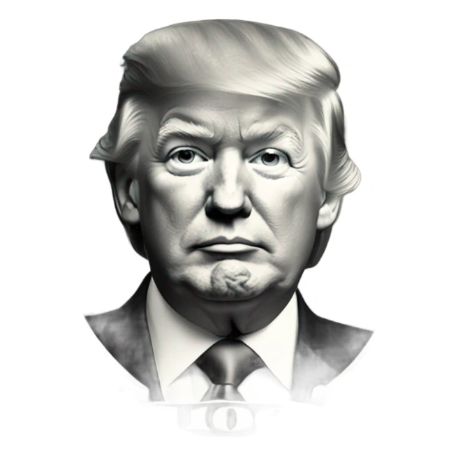 Donald trump on 100 dollar bill  sticker