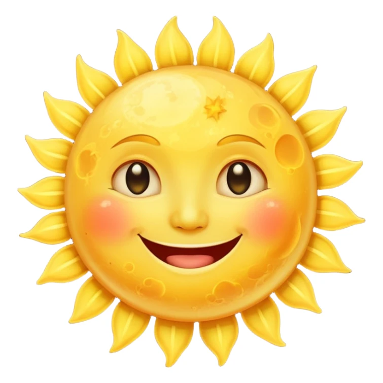  Gülen  ay  ve Gülen  güneş  sticker