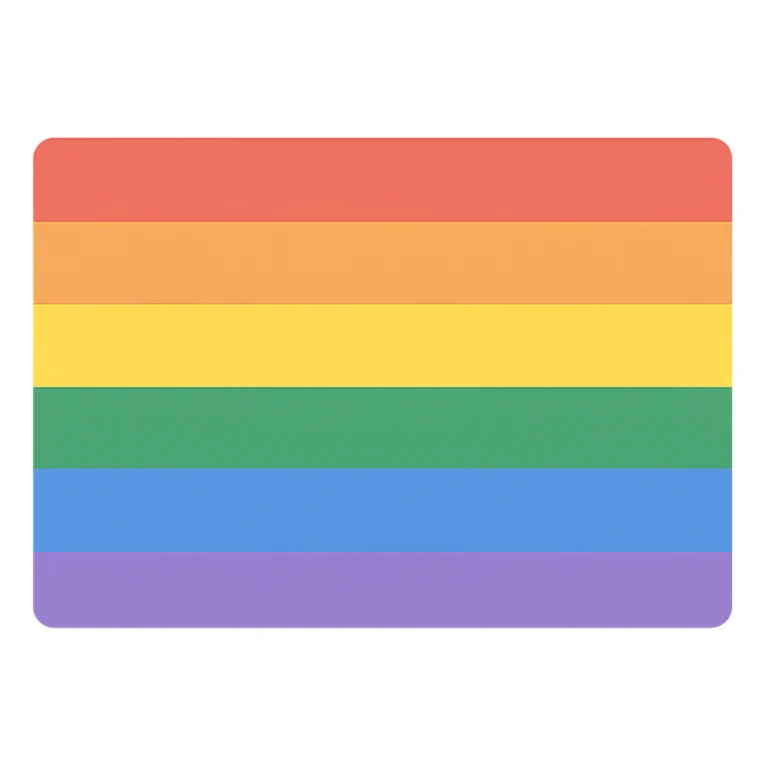 classic rainbow pride flag with horizontal stripes and vibrant colors sticker